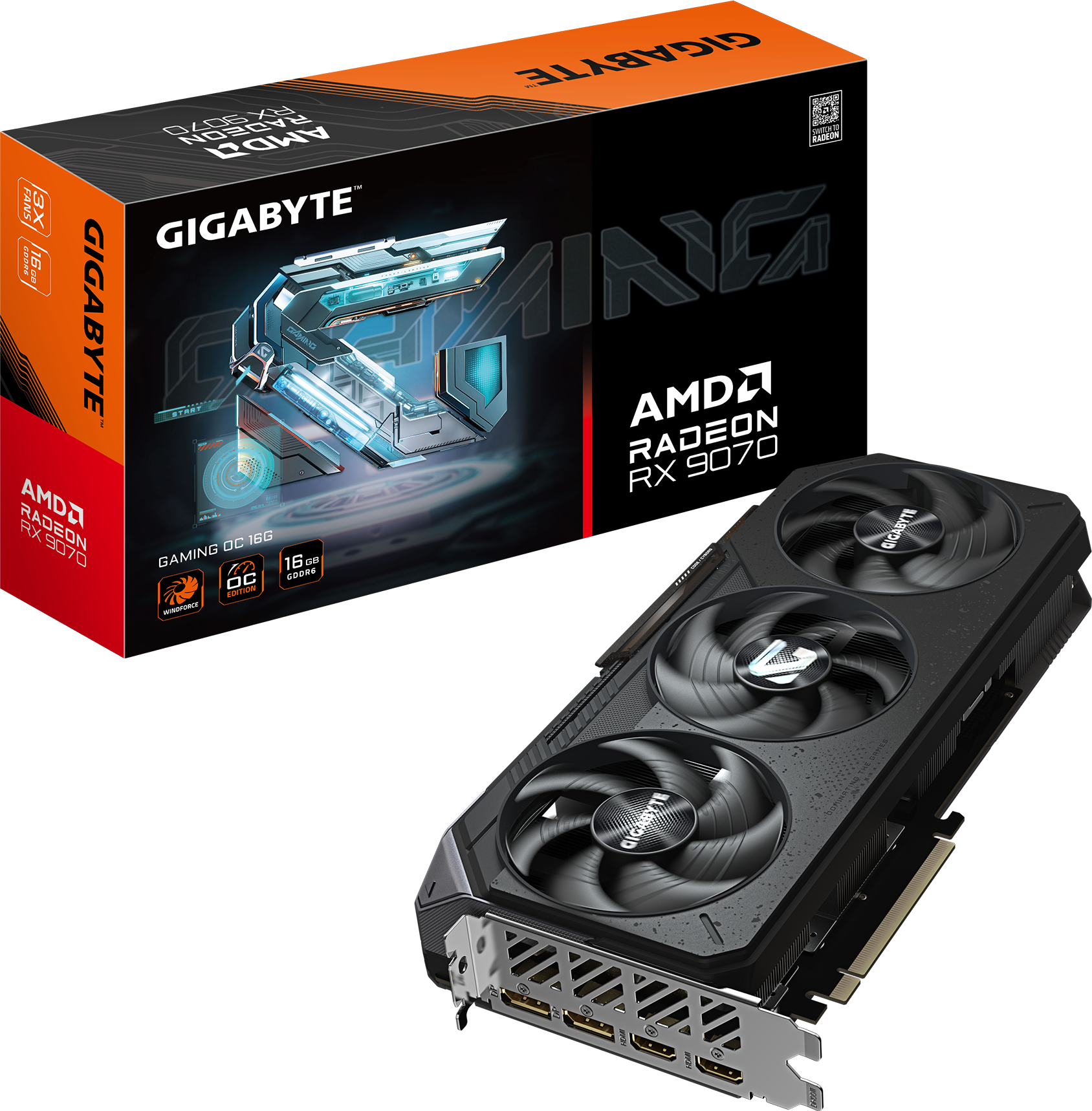 GIGABYTE Radeon RX 9070 GAMING OC 16G